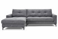 **Moderne grijze chaise longue bank met comfortabele zitting**
