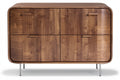 **Technische Titel in het Nederlands: Modern Houten Dressoir met Gestreepte Fronten**
